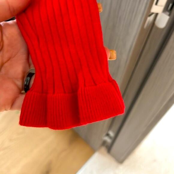 Commense Red Ribbed Button-Up Cardigan - Picture 7 of 10